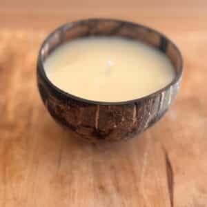 Bougies en noix de coco