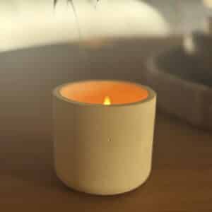 Pot en gypse + Sable de bougie – Pointe au Sel